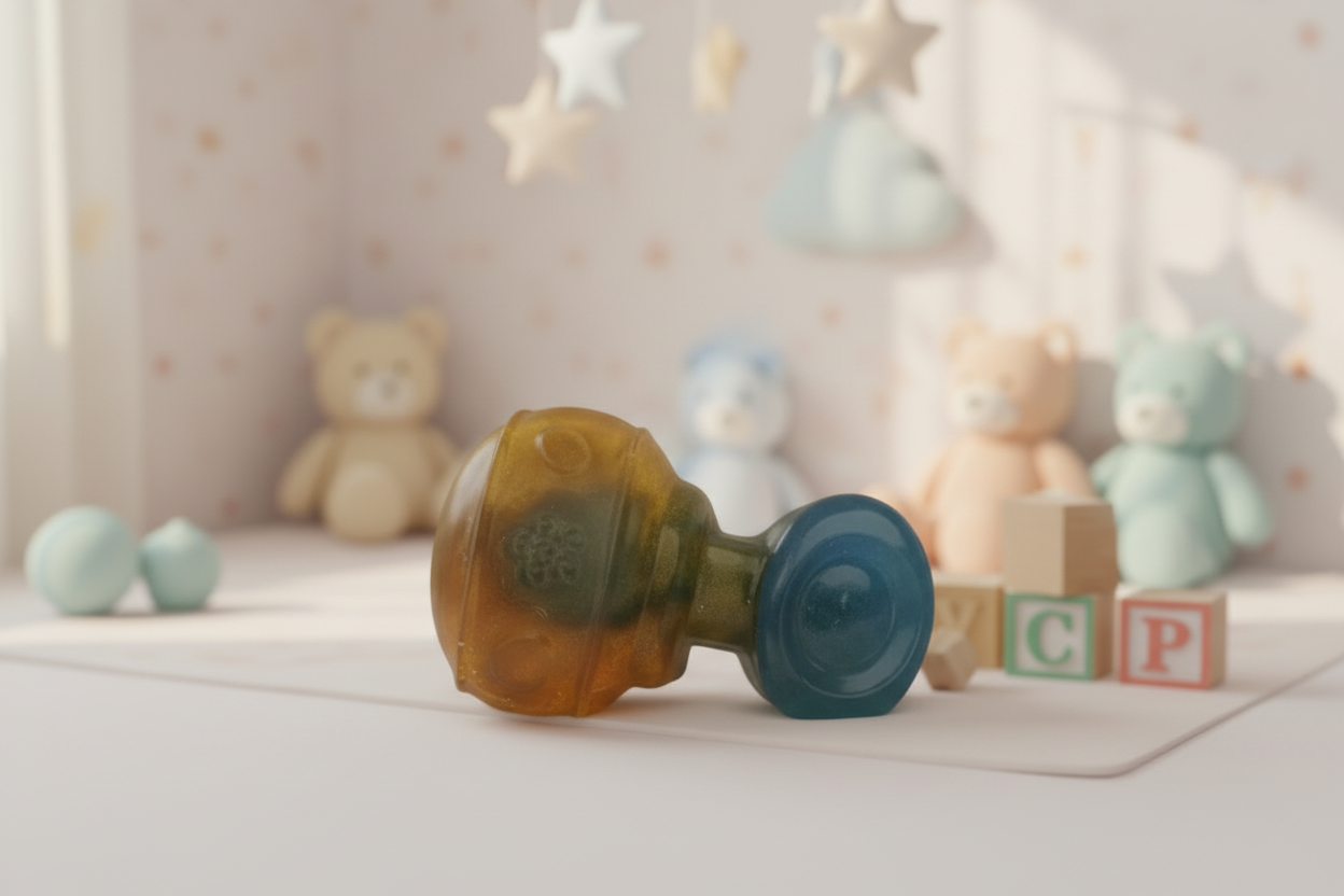 3D Scented Baby Powder Wax Tart Baby Rattles