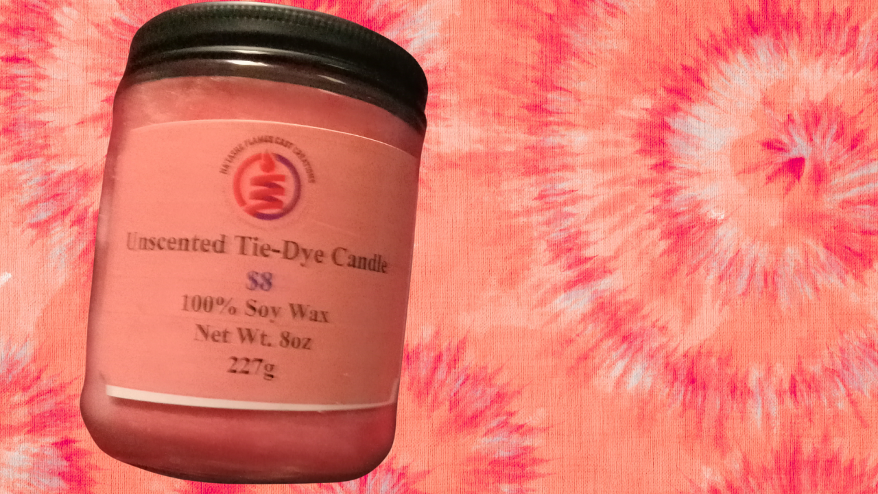 Unscented Tie-Dye Candle