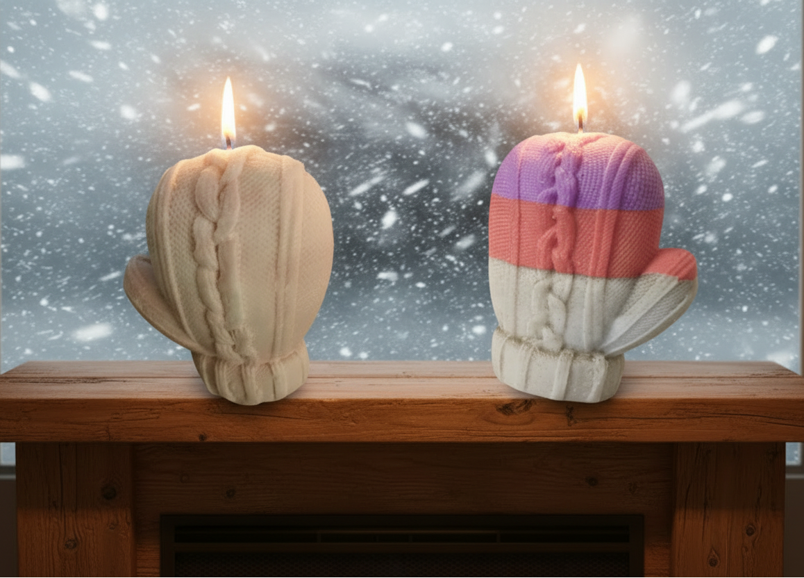Tie-Dye Lost Mitten Candles