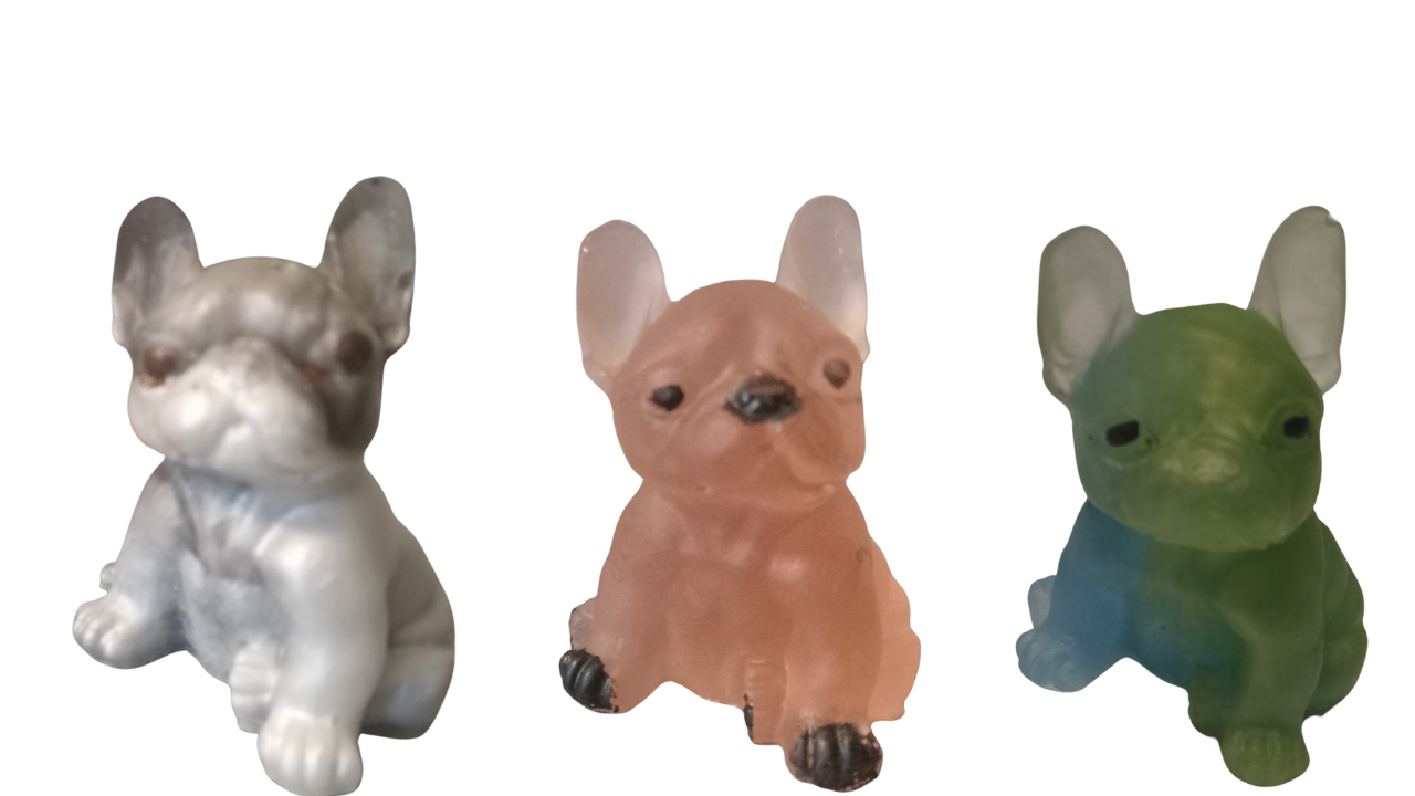 Resin French Bulldogs