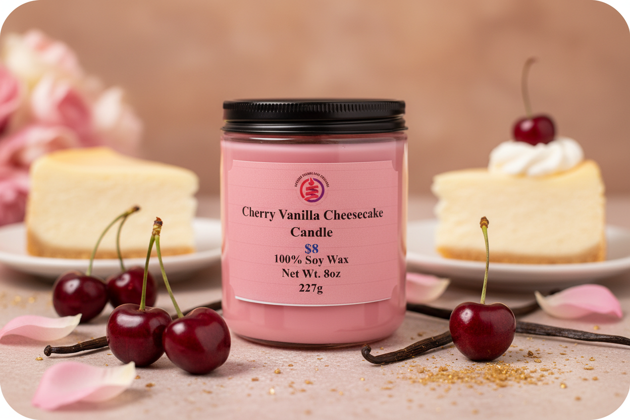 Cherry Vanilla Cheesecake Candle