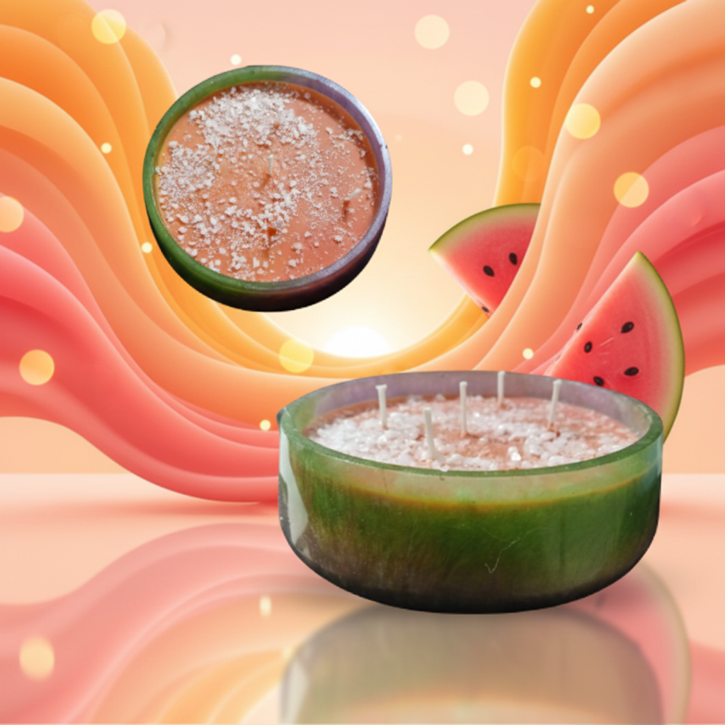 Resin Bowl Candle Swirl of Fruits