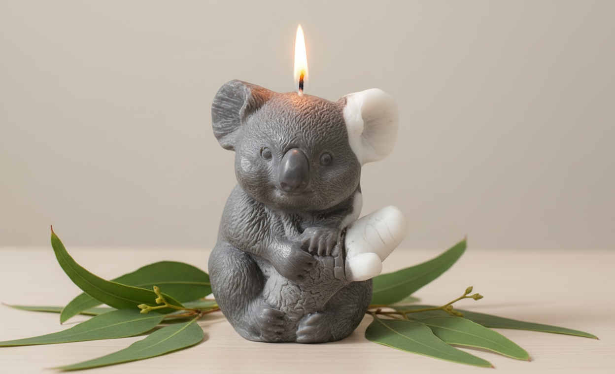 Unscented Cute Koala Candle