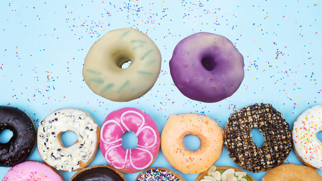 2 Frosted Chocolate Element Wax Tarts Donuts