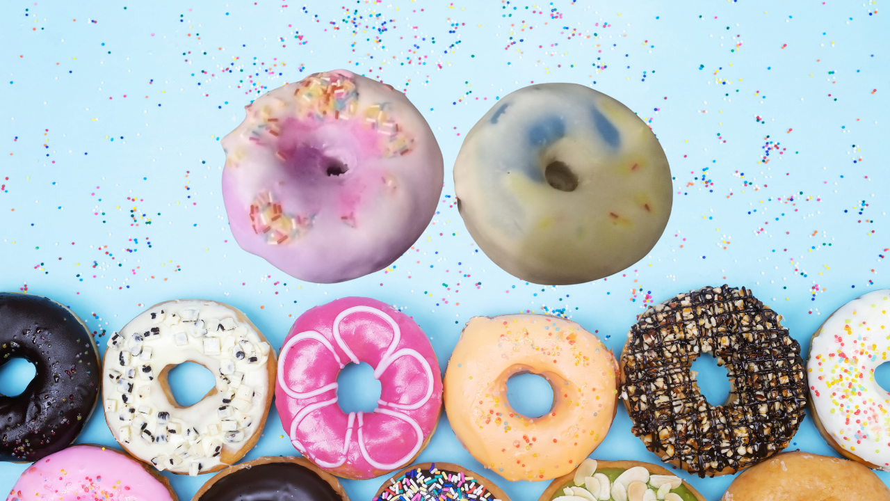 2 Frosted Cinnamon Bun Wax Tart Donuts