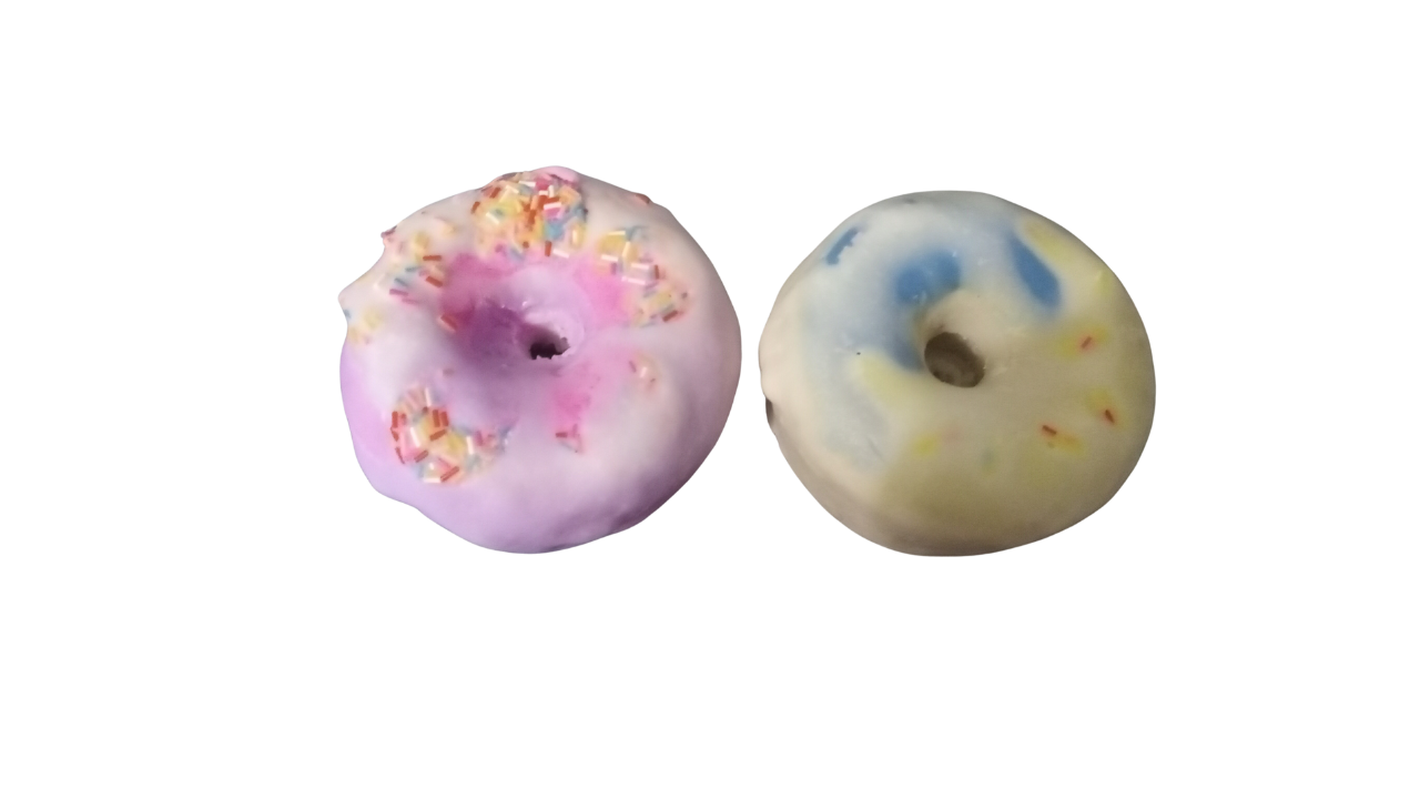 2 Frosted Cinnamon Bun Wax Tart Donuts