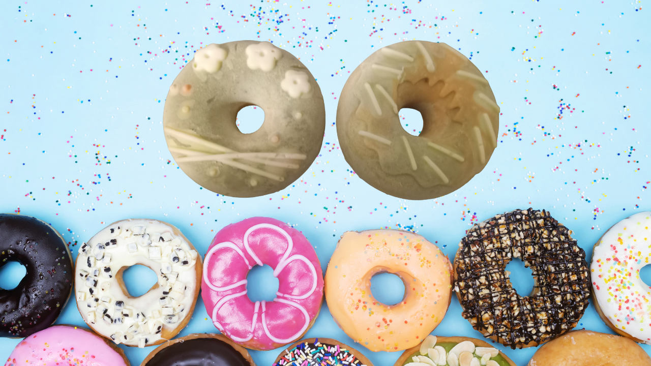 2 Frosted Cinnamon Bun Wax Tart Donuts