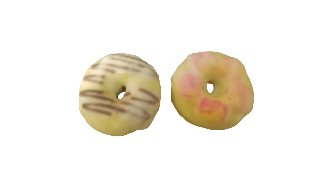 2 Frosted Lemon Blueberry Crumble Wax Tart Donuts