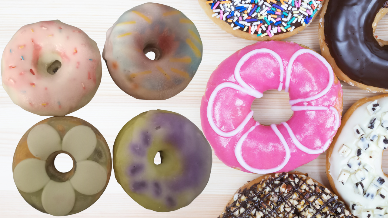 4 Frosted Assorted Wax Tart Dounts