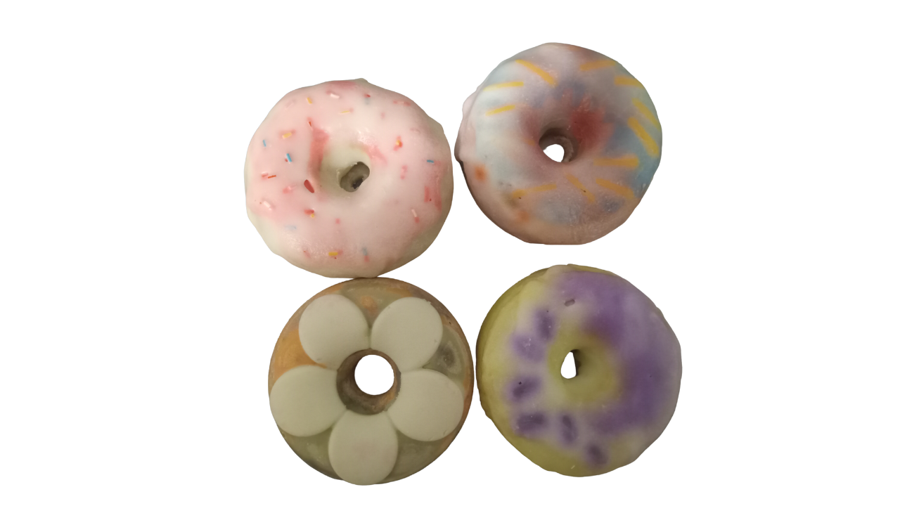 4 Frosted Assorted Wax Tart Dounts