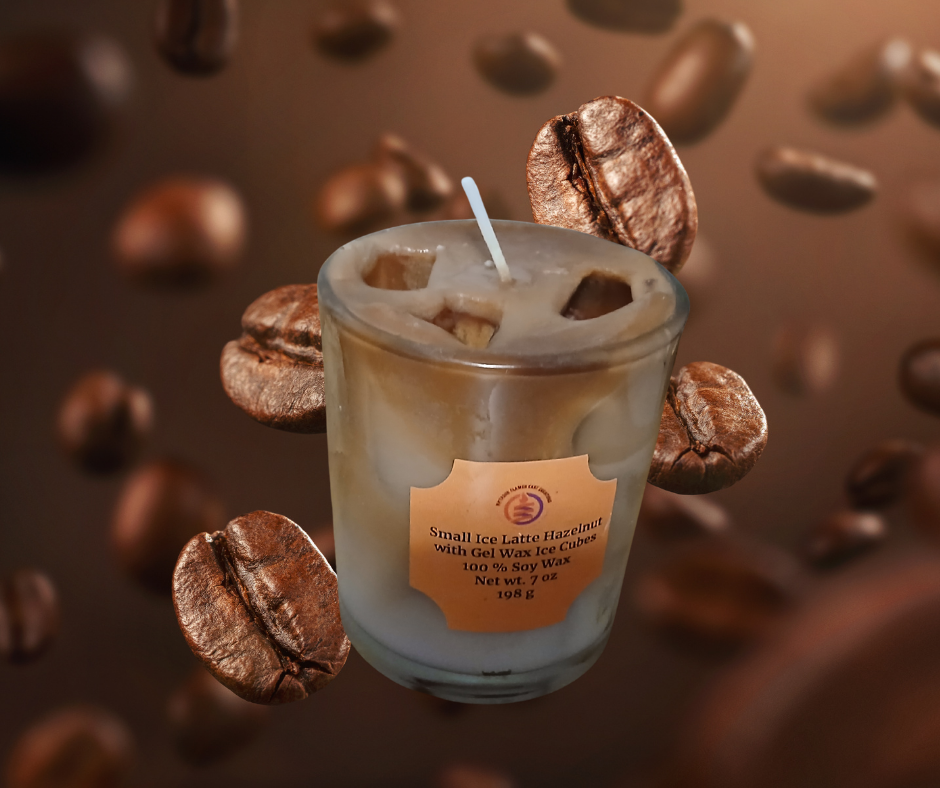 Small Ice Latte Hazelnut Coffee Candle