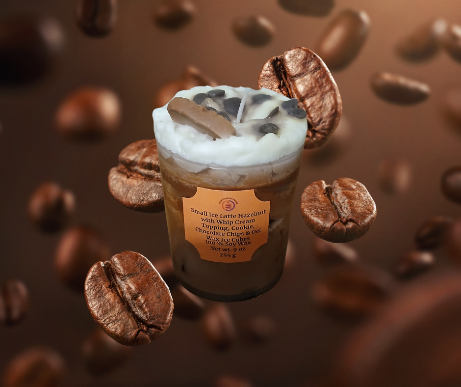 Small Ice Latte Hazelnut Coffee Candle