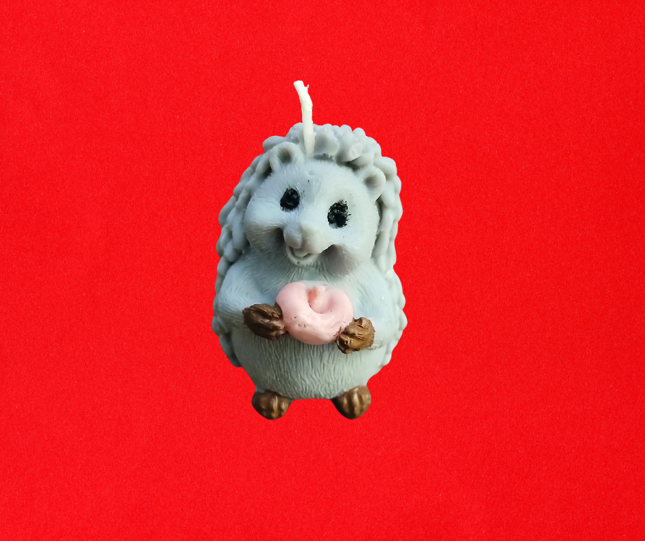 Unscented Fruit Loving Hedgehog Candle