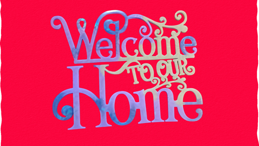 Holographic Welcome Home Wall Decors
