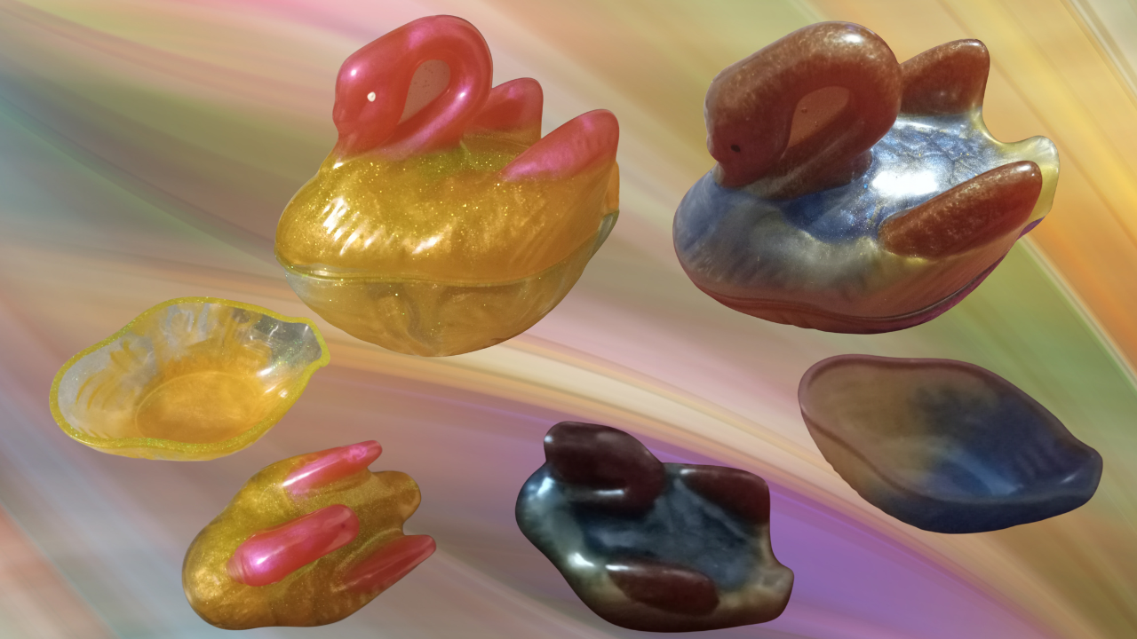 Resin Elegant Swan Storage