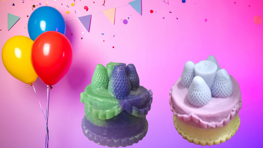 Resin Multicolored Fantasy & Unscented Wax Tart Cakes