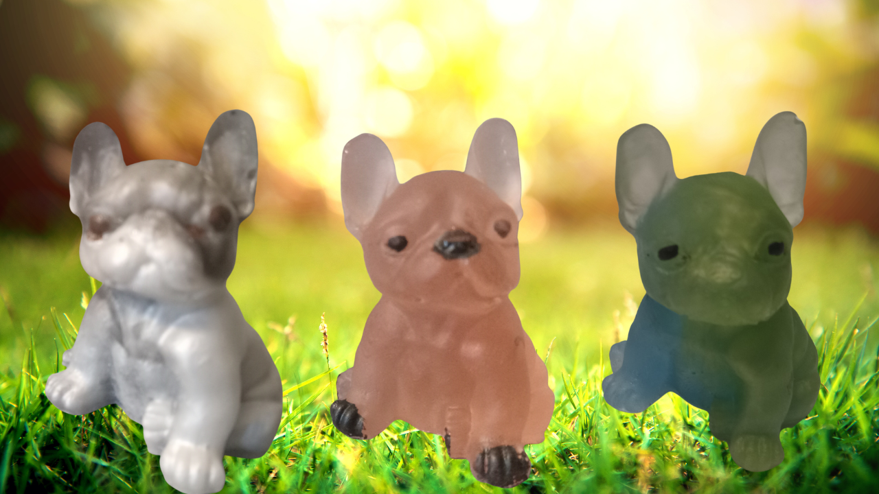 Resin French Bulldogs