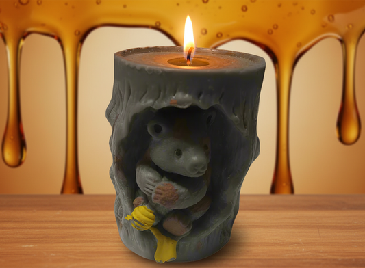 Unscented Honey Bear Candles