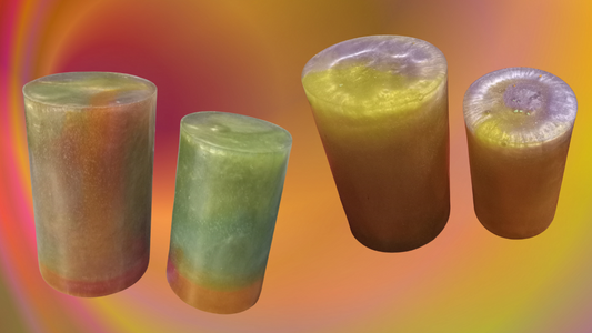 Resin Multicolored Pillar Set