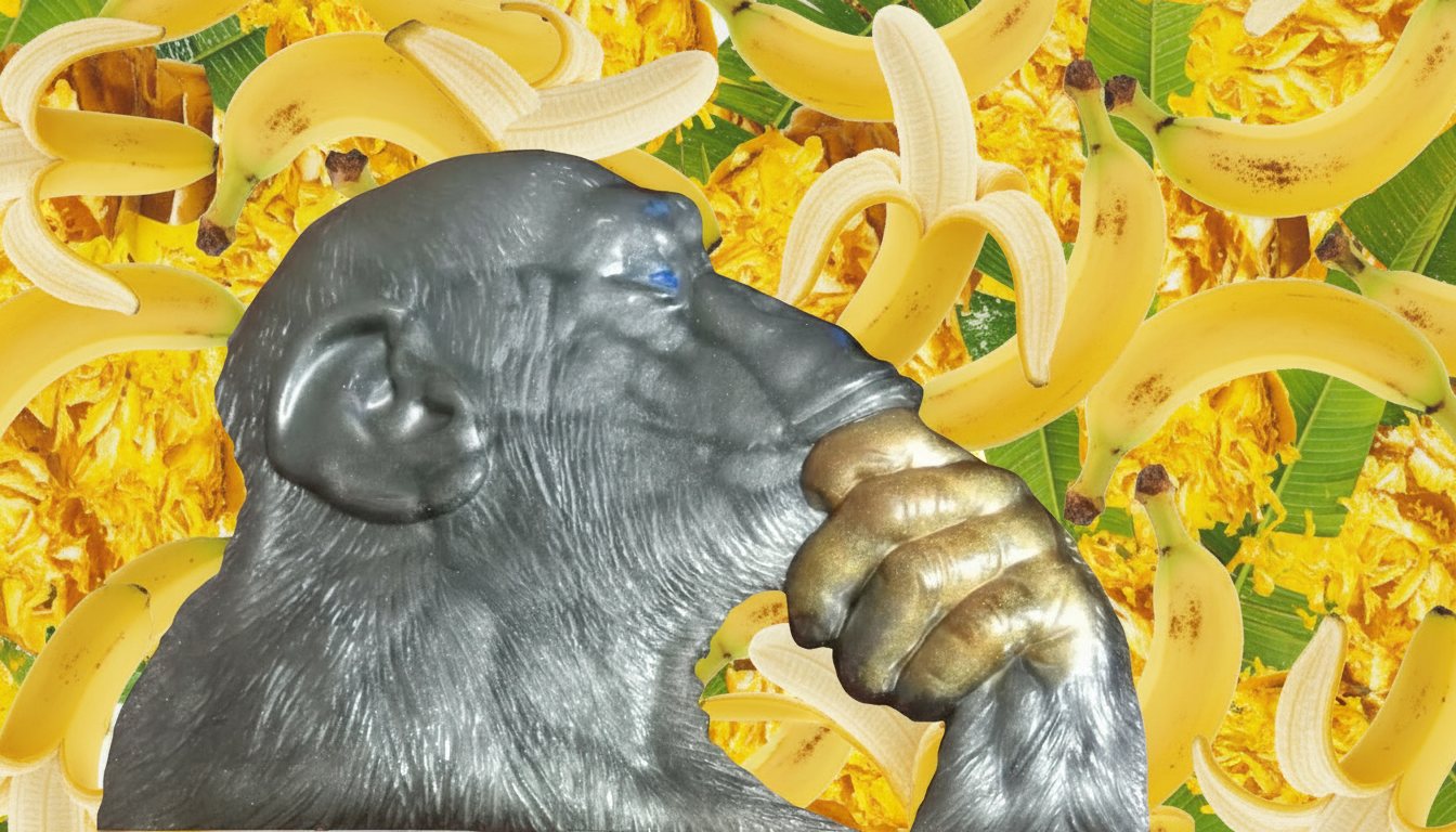 Resin 3D Thinking Monkey