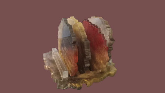 Resin Multicolored Cup Mat Coaster Set