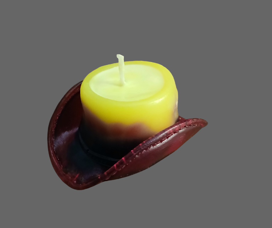 Resin Ride "em" Cowboy Storage & Passionfruit Pineapple Candle Hat