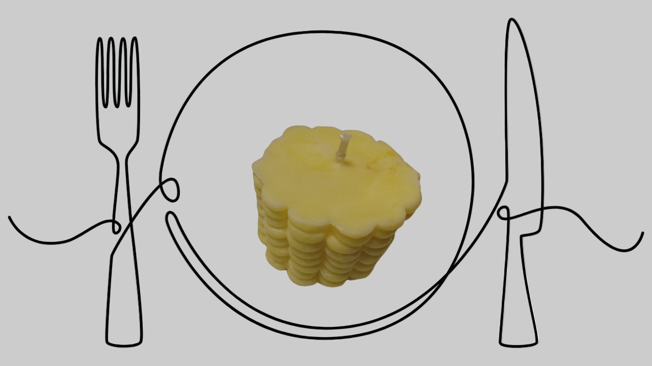 Resin Candle Sweet Corn On The Cob