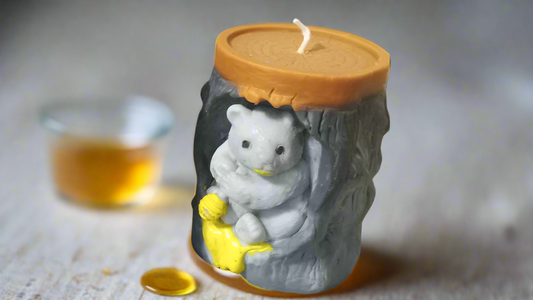 Unscented Honey Bear Candles