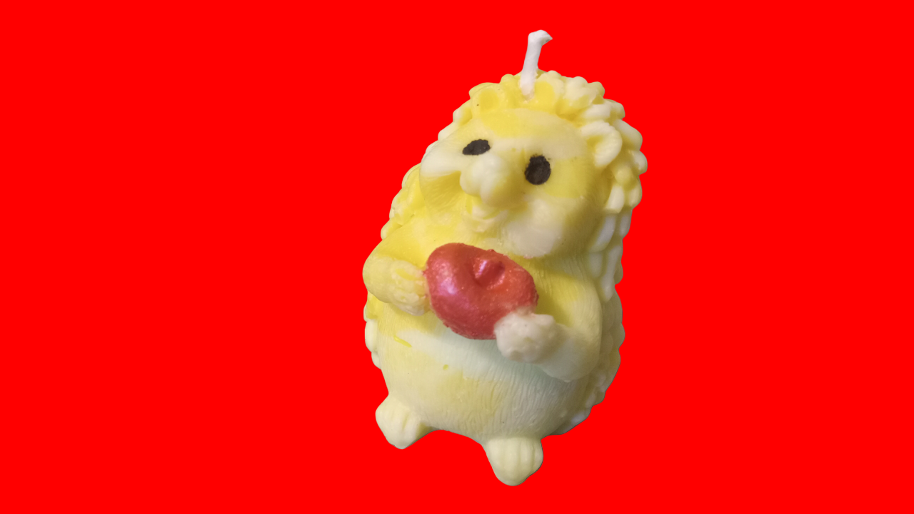 Unscented Fruit Loving Hedgehog Candle